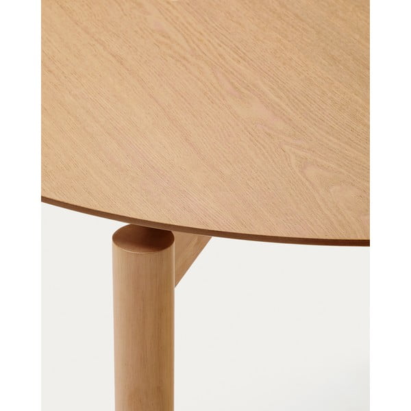 Apvalios formos valgomojo stalas iš uosio ø 110 cm Indara – Kave Home-image-4