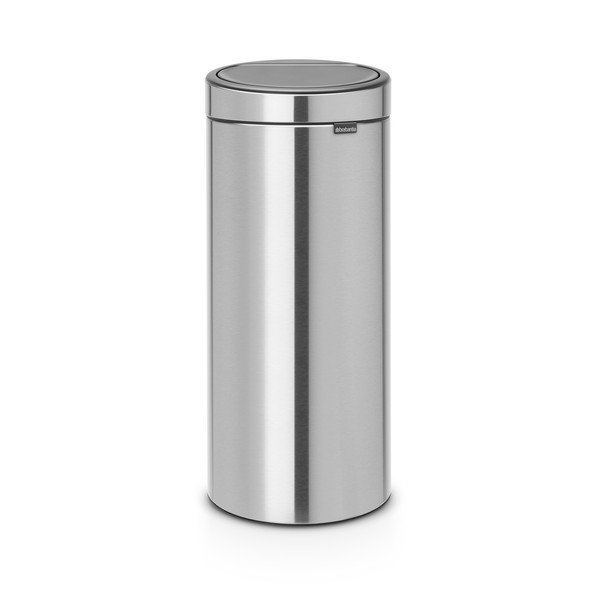 Iš plieno galima atidaryti palietus šiukšliadėžė matinės sidabrinės spalvos 30 l Touch Bin – Brabantia