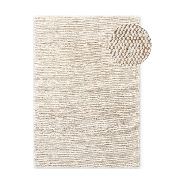 Rankų darbo smėlio spalvos kilimas iš vilnos mišinio 160x230 cm Peas – Villeroy&Boch