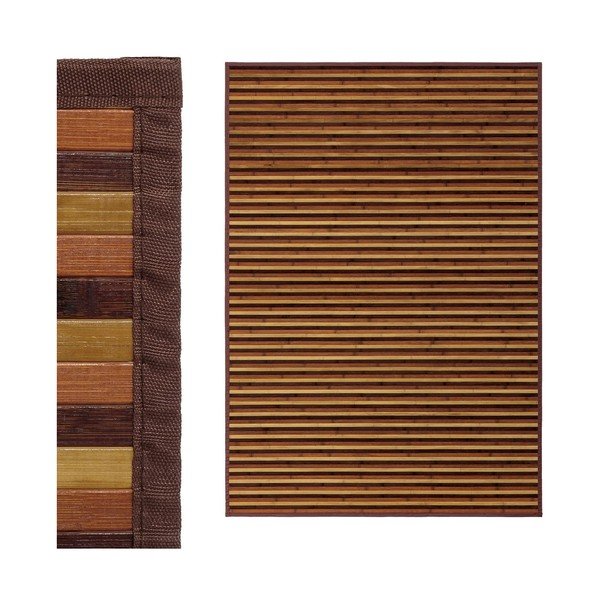 Iš bambukinė kilimas garstyčių spalvos/rudos spalvos 140x200 cm – Casa Selección-image-1