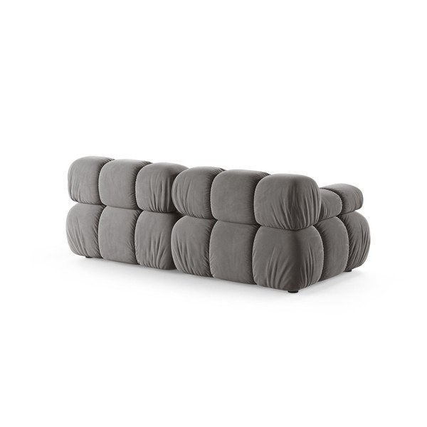 Šviesiai pilkos spalvos sofa iš velveto 188 cm – Micadoni -image-2