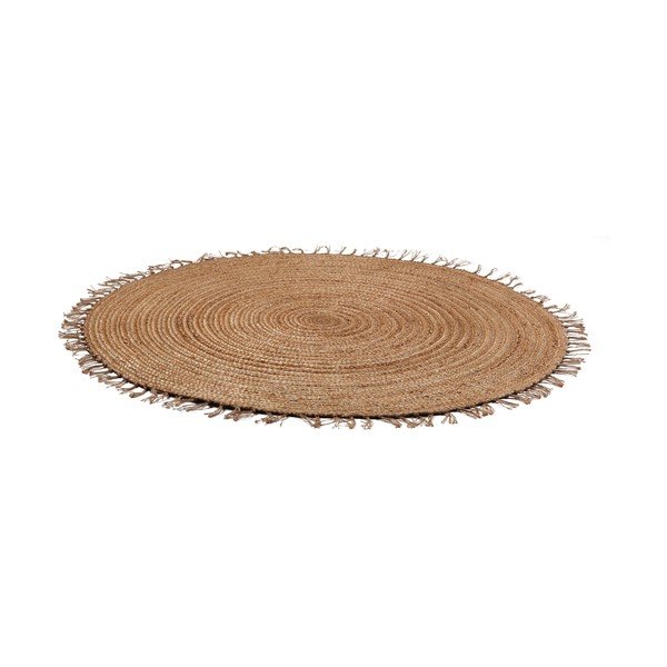 Rankų darbo rudas kilimas Nattiot Abha, ø 140 cm-image-2