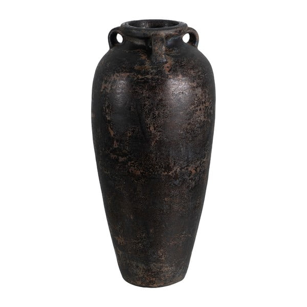 Tamsiai rudos spalvos iš terakotos aukšta vaza (aukštis 60 cm) Artem – Ixia