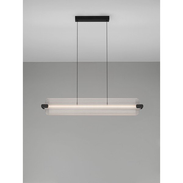 Matinės juodos spalvos iš stiklo kabantis šviestuvas LED su pritemdymo funkcija Emery – Nova Luce-image-4