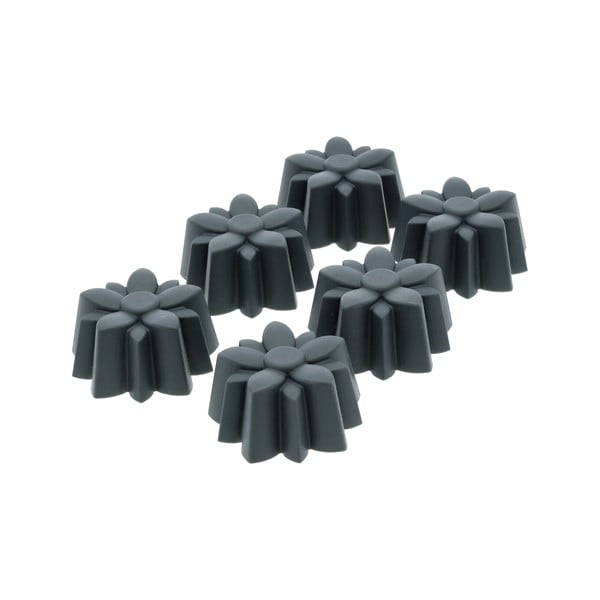 Iš silikonas kepimo formos 6 vnt. keksiukams ø 7 cm Flower – Blomsterbergs