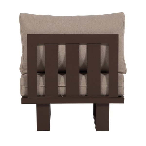 Rudos spalvos metalinis/paminkštinto audinio sodo krėslas Bear – WOOOD-image-4