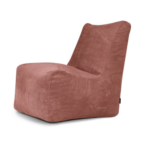 Raudonos plytų spalvos iš kordinio velveto sėdmaišis Seat Lounge – SLOWDOWN