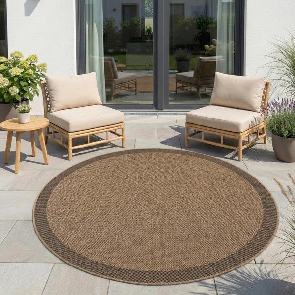 Apvalios formos lauko ir vidaus kilimas ø 120 cm Timber 1402 – Ayyildiz Carpets-image-1