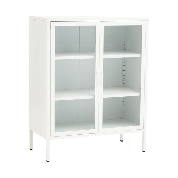 Baltos spalvos iš plieno vitrina 80x102x40 cm Acier – Premier Housewares