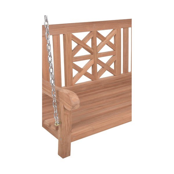 Medžio masyvo sodo supamasis suoliukas natūralios spalvos Latoa – Garden Pleasure-image-4