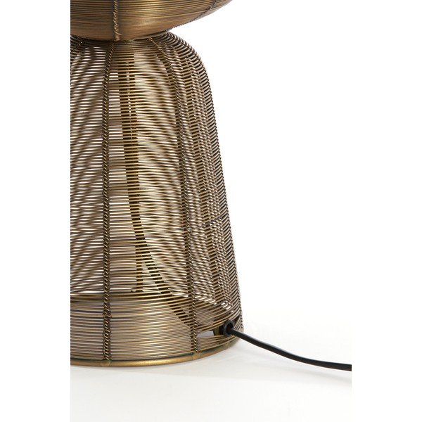 Bronzinės spalvos iš metalo stalinis šviestuvas (aukštis 42 cm) Aboso – Light & Living-image-3