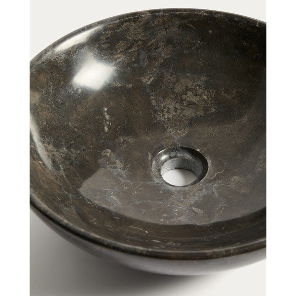 Pilkos spalvos iš akmens apvalios formos praustuvas ø 40 cm Darnen – Kave Home-image-4