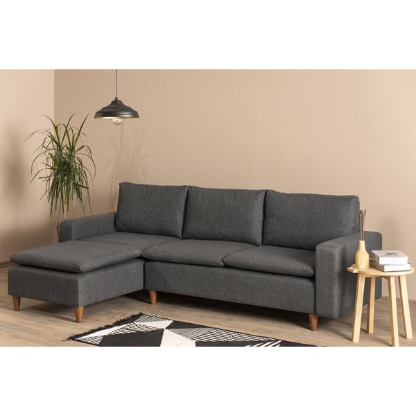 Kampinė sofa pilkos spalvos (su kairiuoju kampu) Lungo – Balcab Home-image-4