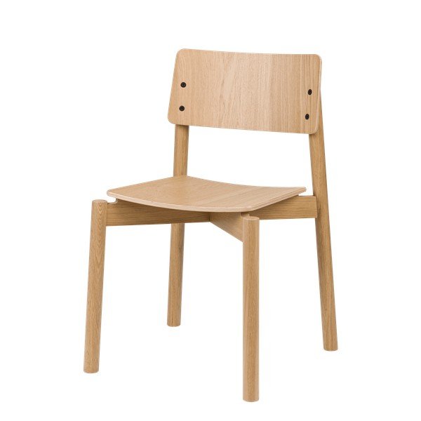 Natūralios spalvos galima dėti viena ant kitos valgomojo kėdė iš ąžuolo Wem – noo.ma