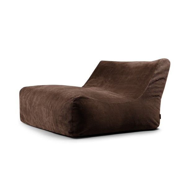 Tamsiai rudos spalvos iš kordinio velveto sėdmaišis Sofa Lounge – SLOWDOWN