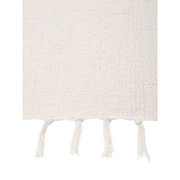 Baltas rankomis austas medvilninis kilimas Westwing Collection Agneta, 70 x 250 cm-image-4