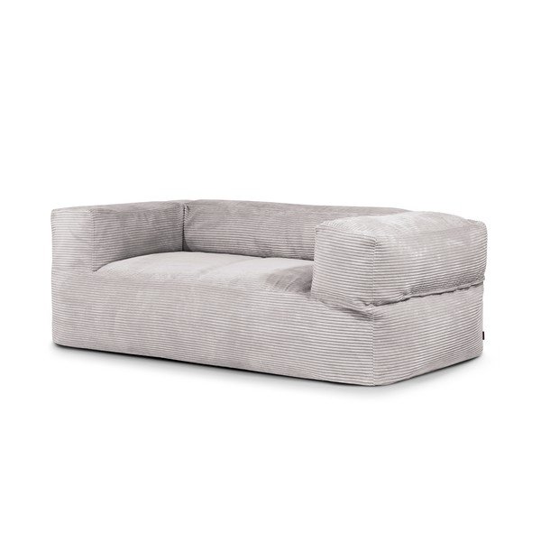 Šviesiai pilkos spalvos iš kordinio velveto sėdmaišis Sofa MooG – SLOWDOWN