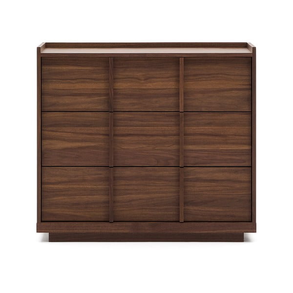 Rudos spalvos šoninė spintelė iš riešutmedžio 100x78x50 cm Onix – Kave Home