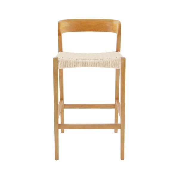 Natūralios spalvos iš guobos masyvo baro taburetė (sėdynės aukštis 65 cm) Vikdalen – Jotex-image-2