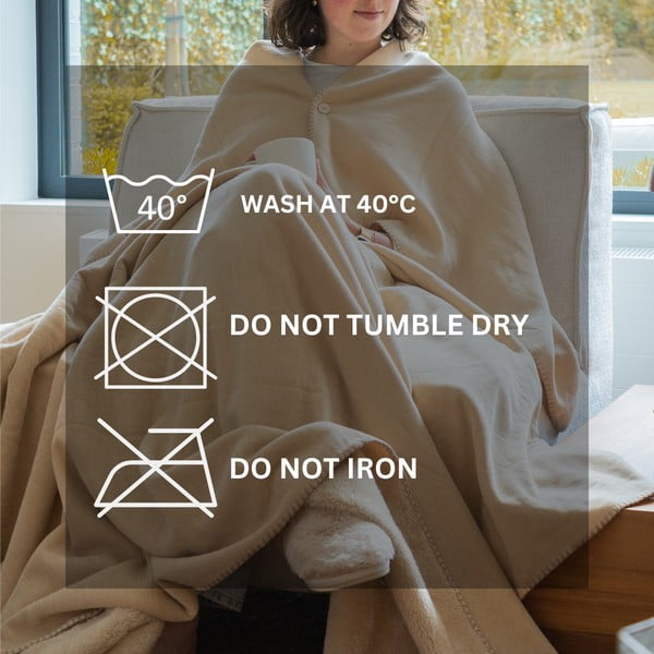 Dramblio kaulo spalvos iš mikropliušo antklodė ir pledas 150x200 cm Tomo – Tiseco Home Studio-image-3