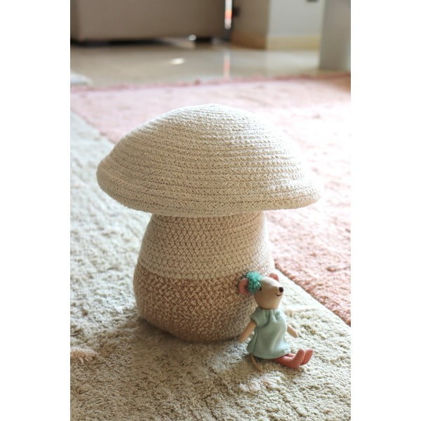 Iš tekstilės vaikiškas krepšys smėlio spalvos ø 23x27 cm Mushroom – Lorena Canals-image-3