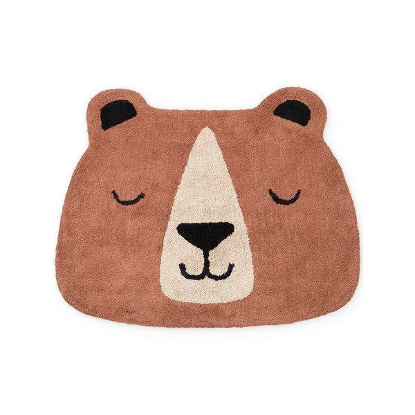 Skalbiamas/rankų darbo rudos spalvos iš medvilnės vaikiškas kilimas 101x120 cm Snuggle Benni – Hanse Home