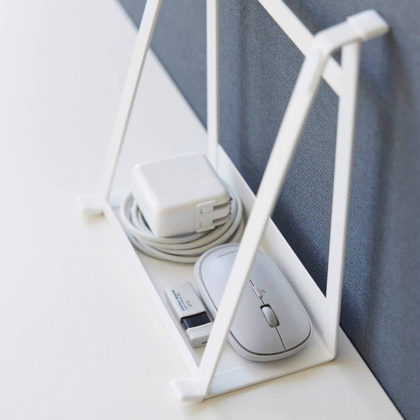 Baltos spalvos iš metalo nešiojamojo kompiuterio stovas Tower – YAMAZAKI-image-2