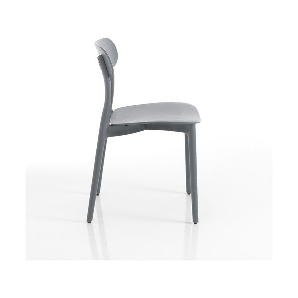 Pilka plastikinė sodo kėdė Stoccolma - Tomasucci-image-1