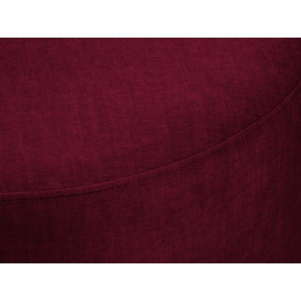 Tamsiai raudonos spalvos pufas Mazzini Sofas Debbie, ø 68 cm-image-1