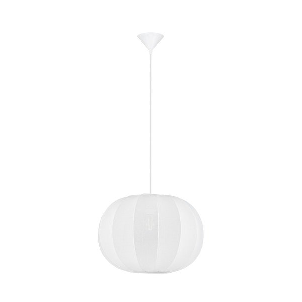 Matinės baltos spalvos iš tekstilės kabantis šviestuvas ø 50 cm Delina – Nova Luce