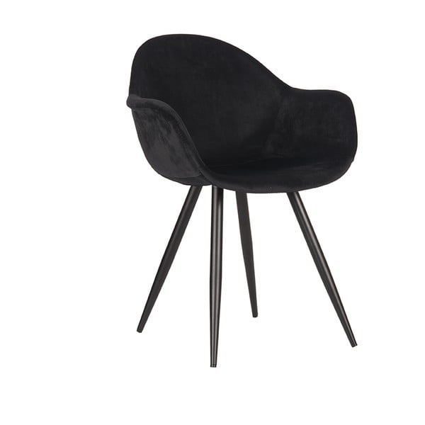 Valgomojo kėdės iš aksomo juodos spalvos 2 vnt. Forli – LABEL51
