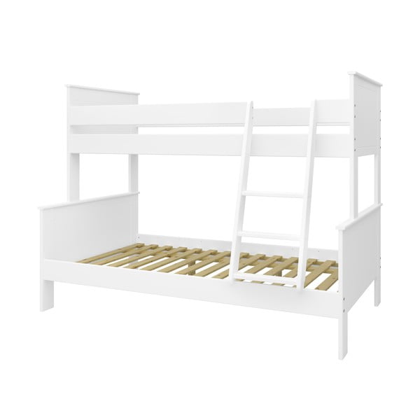 Balta dviaukštė lova 120x200 cm Alba - Tvilum-image-3