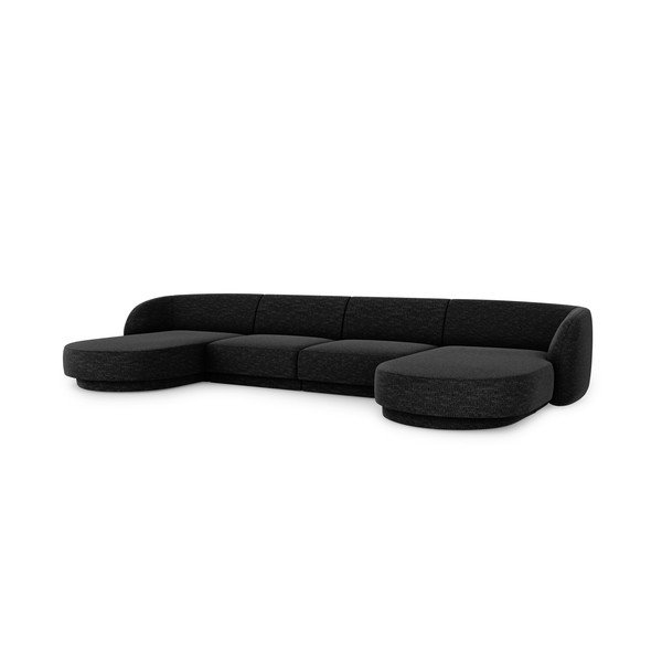 Antracito spalvos kampinė sofa Miley - Micadoni Home-image-3