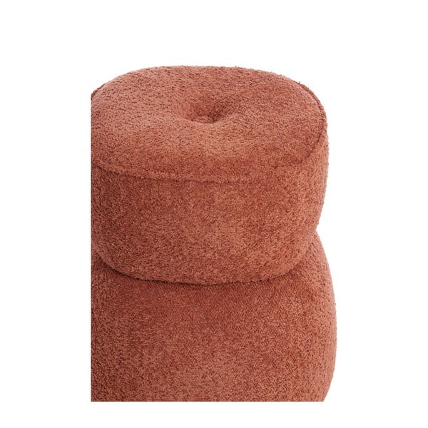 Iš boucle pufas oranžinės spalvos Leyla – Light & Living-image-3