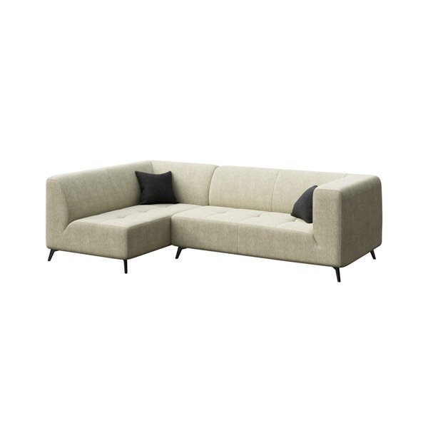 Šviesiai smėlio spalvos kampinė sofa MESONICA Toro, kairysis kampas-image-2
