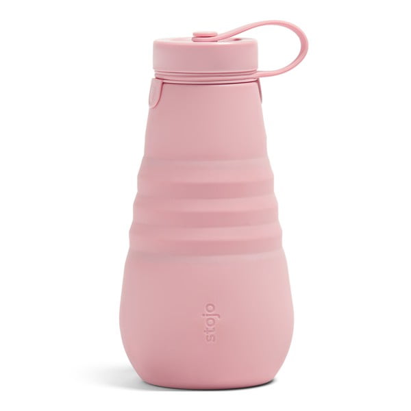 Rožinis sulankstomas butelis Stojo Bottle Carnation, 590 ml