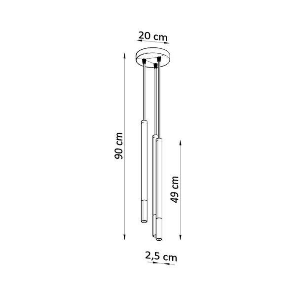 Juodos spalvos/sidabrinės spalvos iš metalo kabantis šviestuvas ø 20 cm Asarot – Sollux-image-4