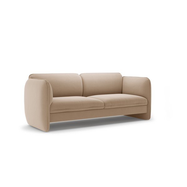 Rudos spalvos sofa iš velveto 204 cm Georgia – Micadoni -image-2