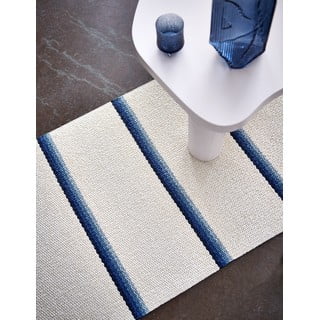 Mėlynos spalvos/kreminės spalvos lauko ir vidaus kilimas 70x90 cm Olle Blue Vanilla – Pappelina