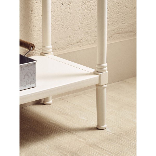 Baltos spalvos iš pušies masyvo konsolinis staliukas 35x91 cm Heritage – Premier Housewares-image-4