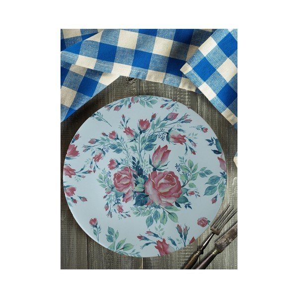 Mėlyna keraminė lėkštė "Roses", ⌀ 26 cm-image-1