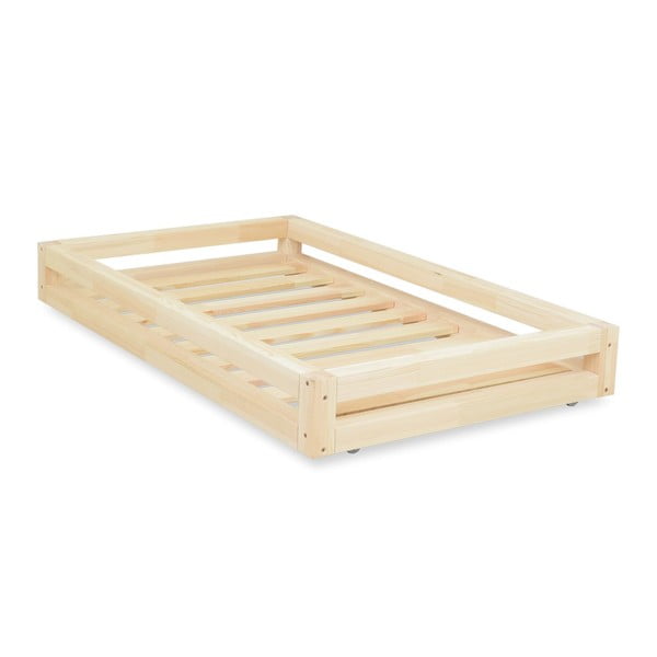 "Benlemi" lakuotas stalčius po lova ir 4 pailgintos kojos, skirtas lovai 90 x 180 cm-image-1