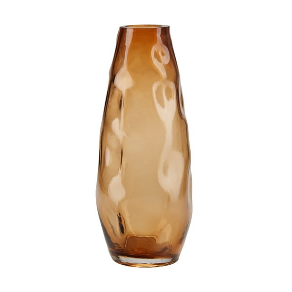 Šviesiai oranžinė stiklinė vaza Bahne & CO, aukštis 28 cm