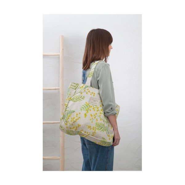 Lininis krepšys Really Nice Things Mimosa, plotis 42 cm-image-1