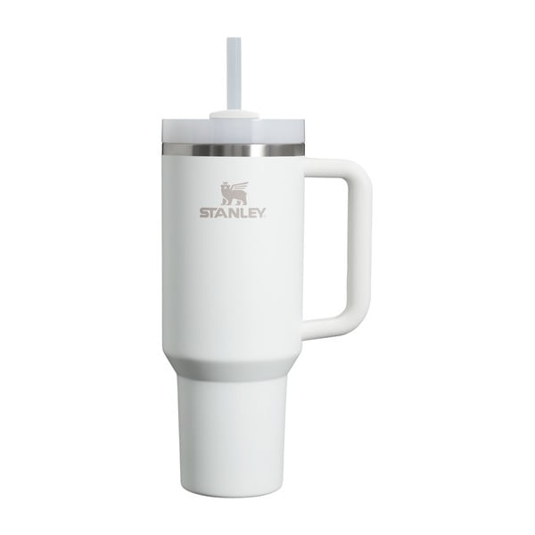 Baltos spalvos iš nerūdijančio plieno su šiaudeliu termosas 1,18 l Quencher H2.0 FlowState Tumbler Frost – Stanley