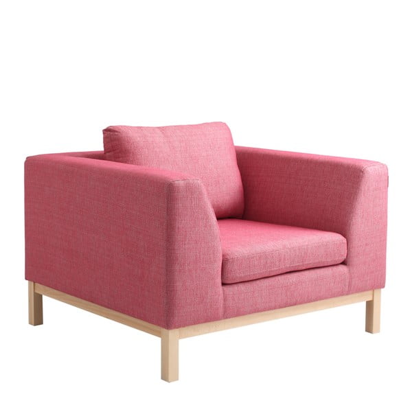 Rožinis fotelis Individualizuotos formos Ambient