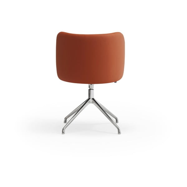 Oranžinės spalvos iš audinio valgomojo kėdė Mogi – Teulat-image-3