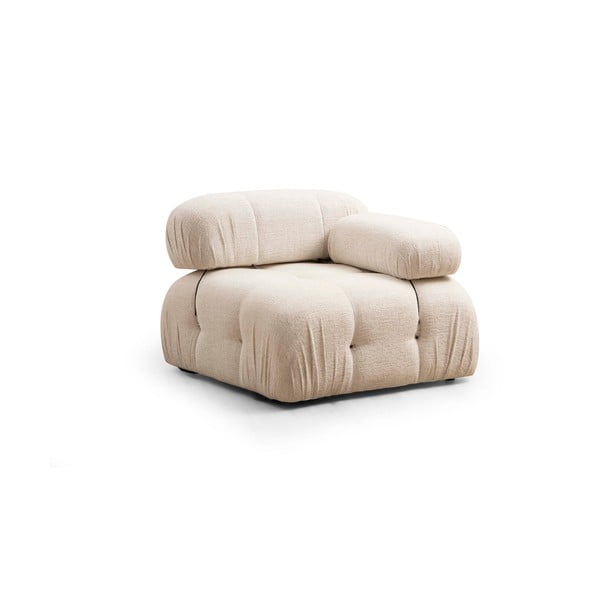 Modulinė sofa kreminės spalvos iš boucle (su dešiniuoju kampu) Bubble – Artie