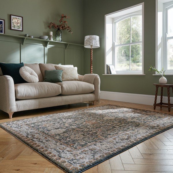 Žalios spalvos kilimas 160x230 cm Amelina Vintage – Flair Rugs-image-2