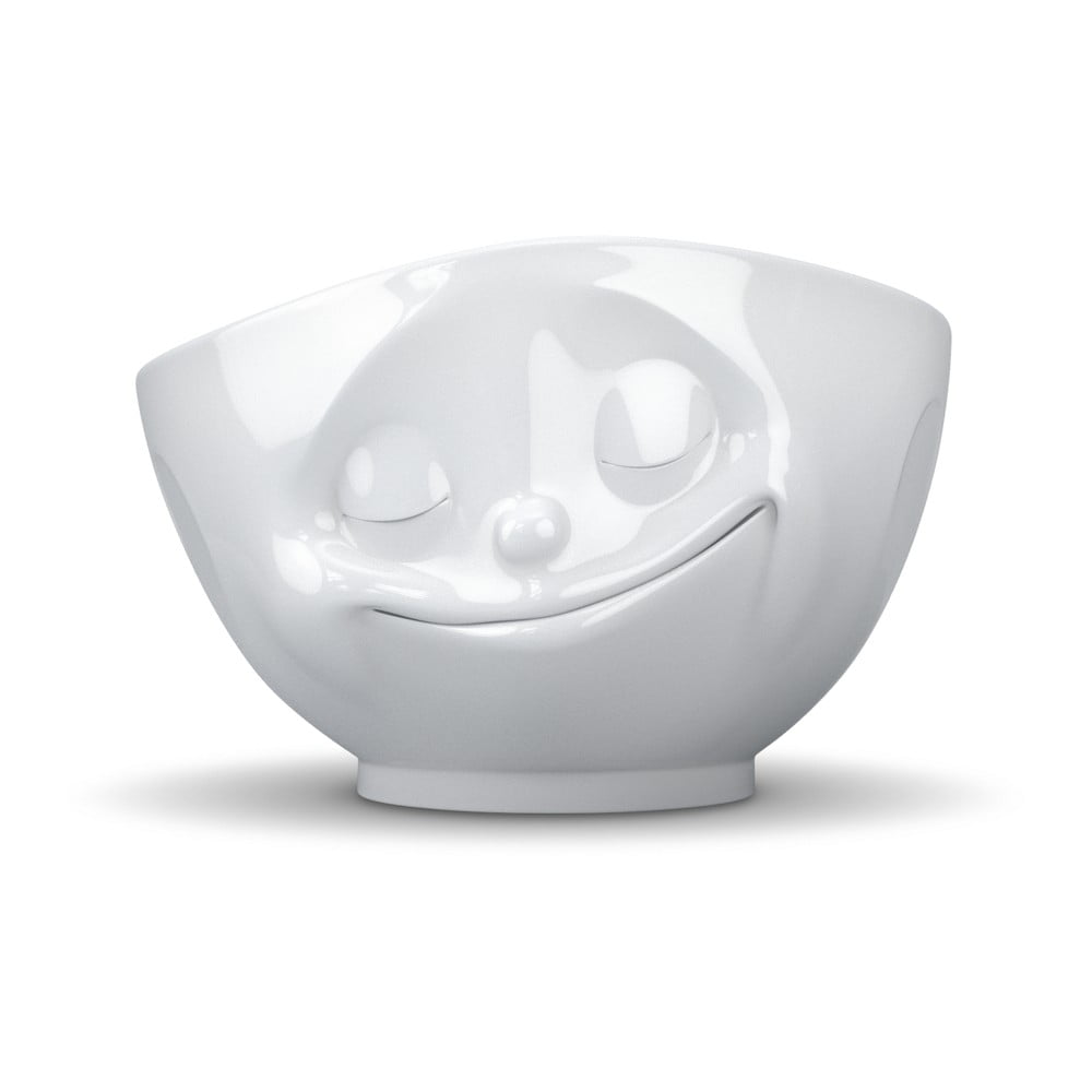 Baltas porcelianinis dubuo su šypsenos piešiniu 58products